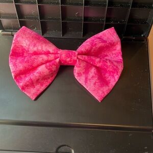Pink tie dye bow